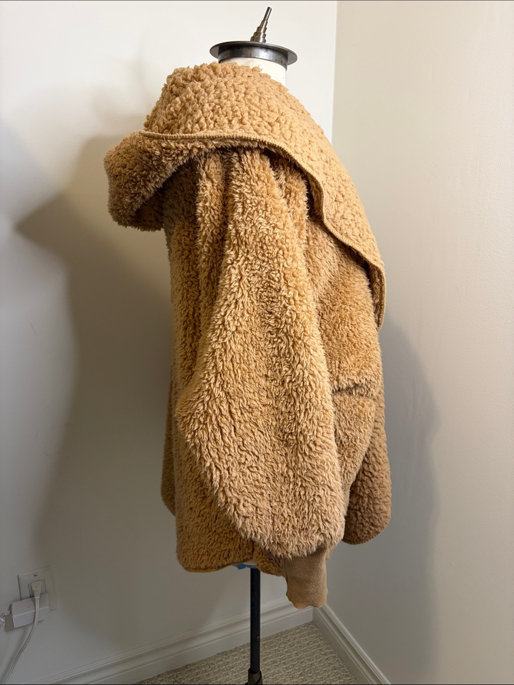 NORDIC BEACH Original Sherpa Wrap Jacket Camel ONE SIZE - Picture 9 of 15